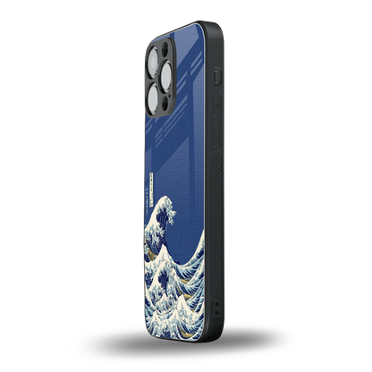 Waves iphone 16 pro max mobile cover | shockproof glass phone case