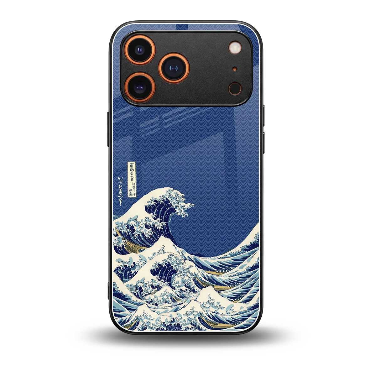 Waves back phone cover | glass case for iphone 17 pro