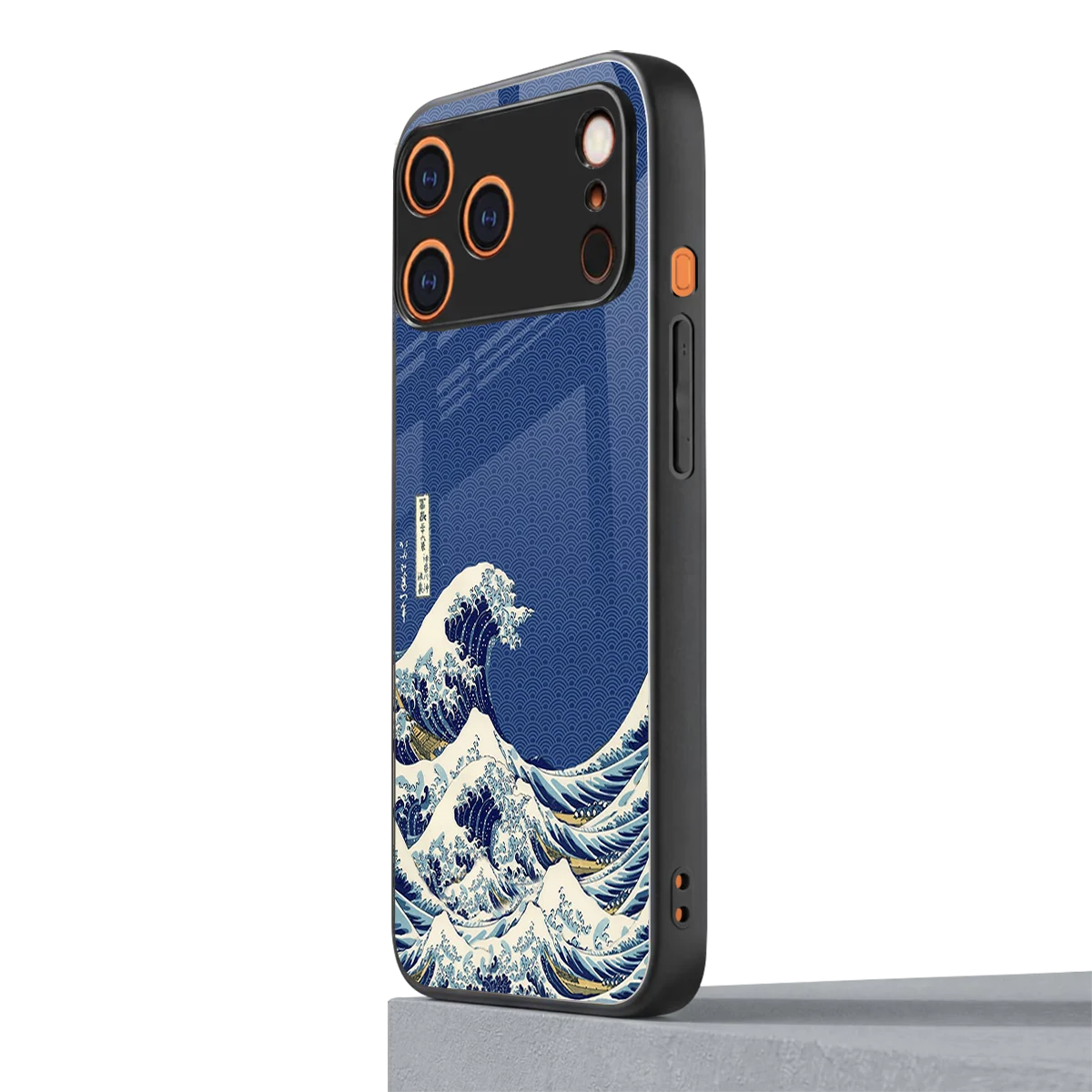 Waves iphone 17 pro mobile cover | shockproof glass phone case