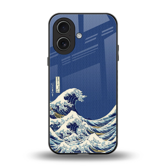 Waves back phone cover | glass case for iphone 17