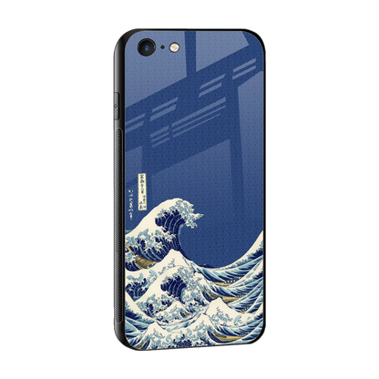 Waves sleek iphone 6s plus cover with tempered glass back and TPU edges