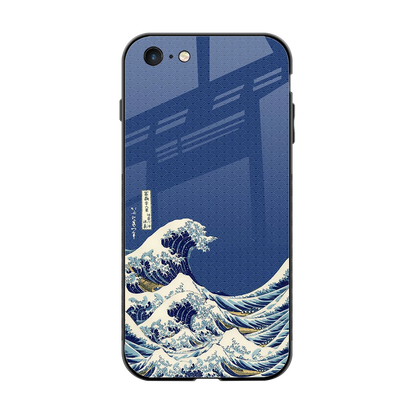 Waves back phone cover | glass case for iphone 6