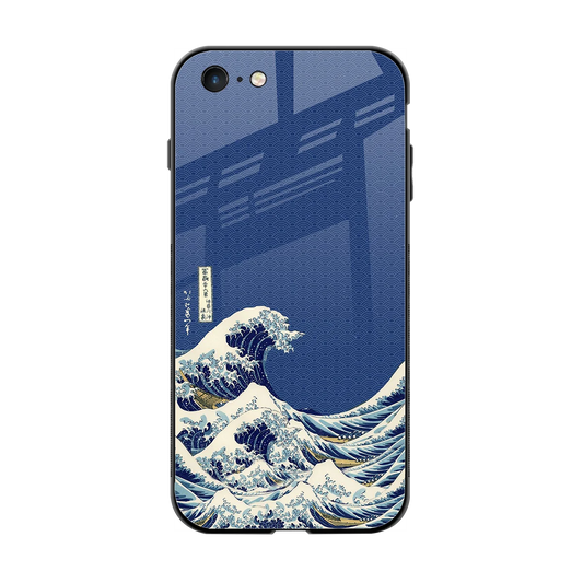 Waves back phone cover | glass case for iphone 6