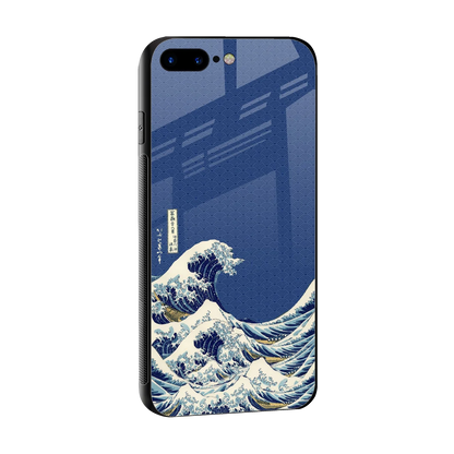 Waves sleek iphone 7 plus cover with tempered glass back and TPU edges