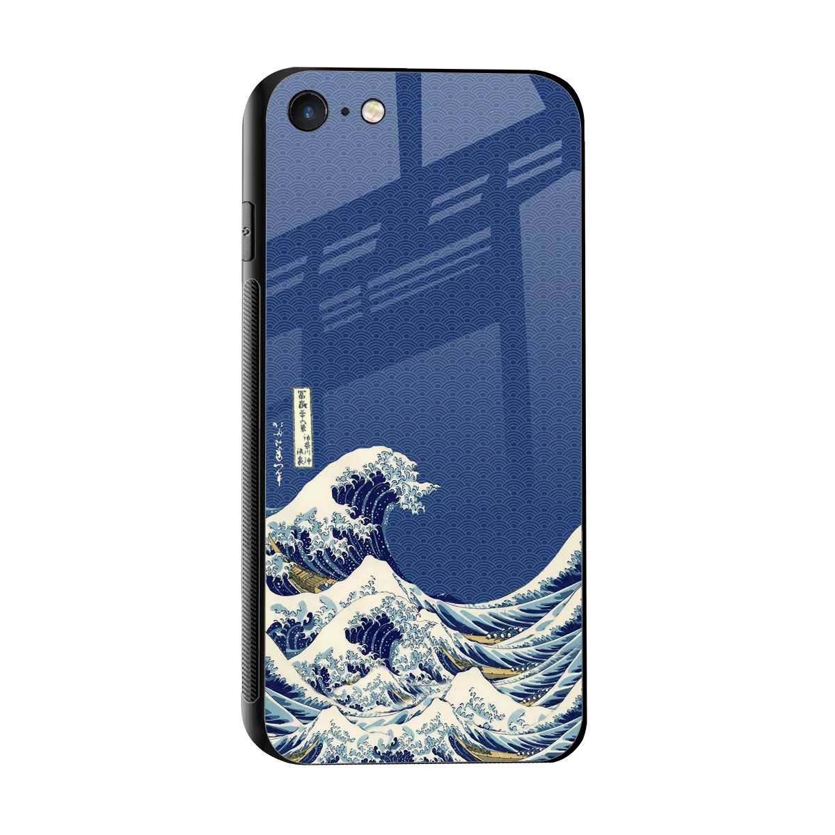 Waves sleek iphone 7 cover with tempered glass back and TPU edges