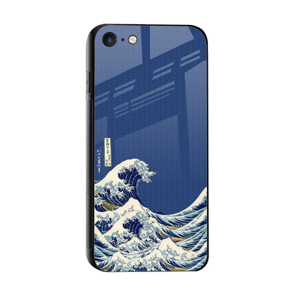 Waves sleek iphone 7 cover with tempered glass back and TPU edges