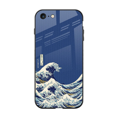 Waves back phone cover | glass case for iphone 7