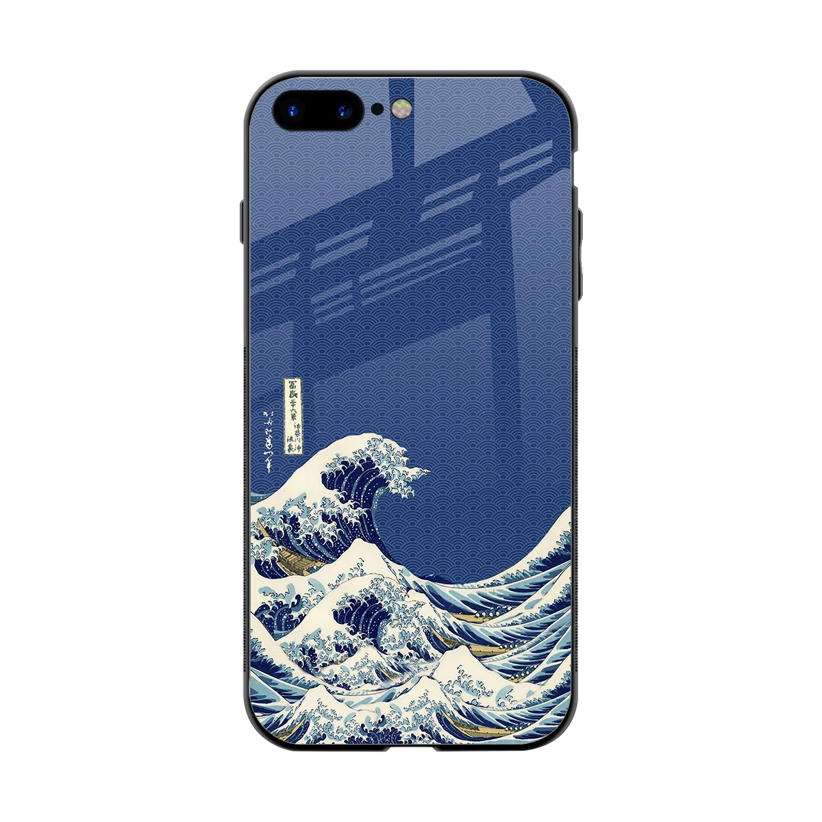 Waves back phone cover | glass case for iphone 7 plus