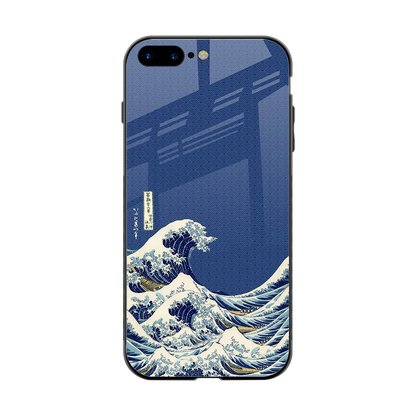 Waves back phone cover | glass case for iphone 7 plus