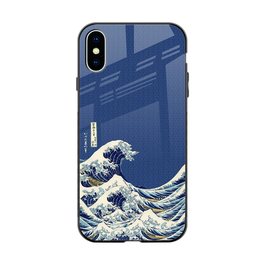 Waves back phone cover | glass case for iphone x