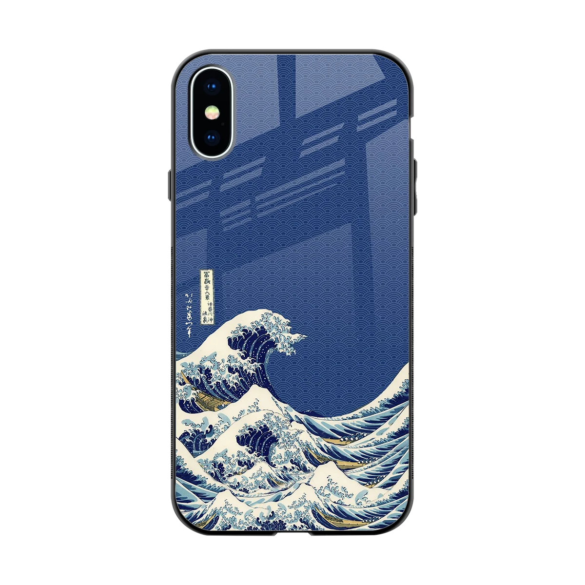 Waves back phone cover | glass case for iphone xs