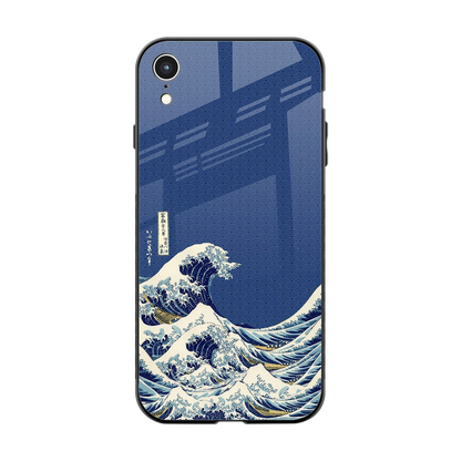 Waves back phone cover | glass case for iphone xr