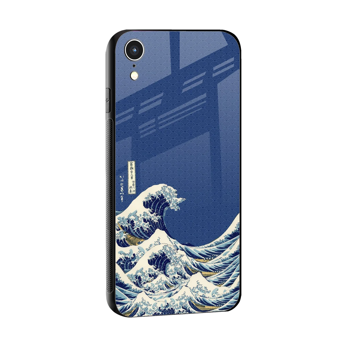 Waves sleek iphone xr cover with tempered glass back and TPU edges