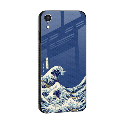 Waves sleek iphone xr cover with tempered glass back and TPU edges