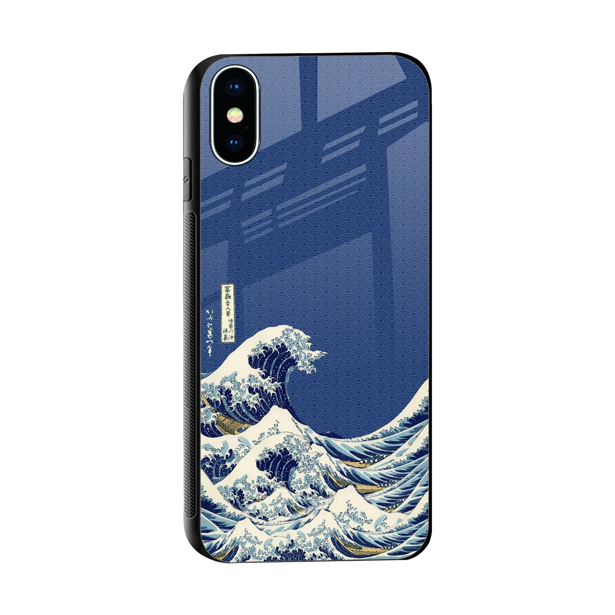 Waves sleek iphone xs cover with tempered glass back and TPU edges