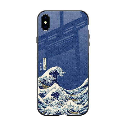 Waves back phone cover | glass case for iphone xs max