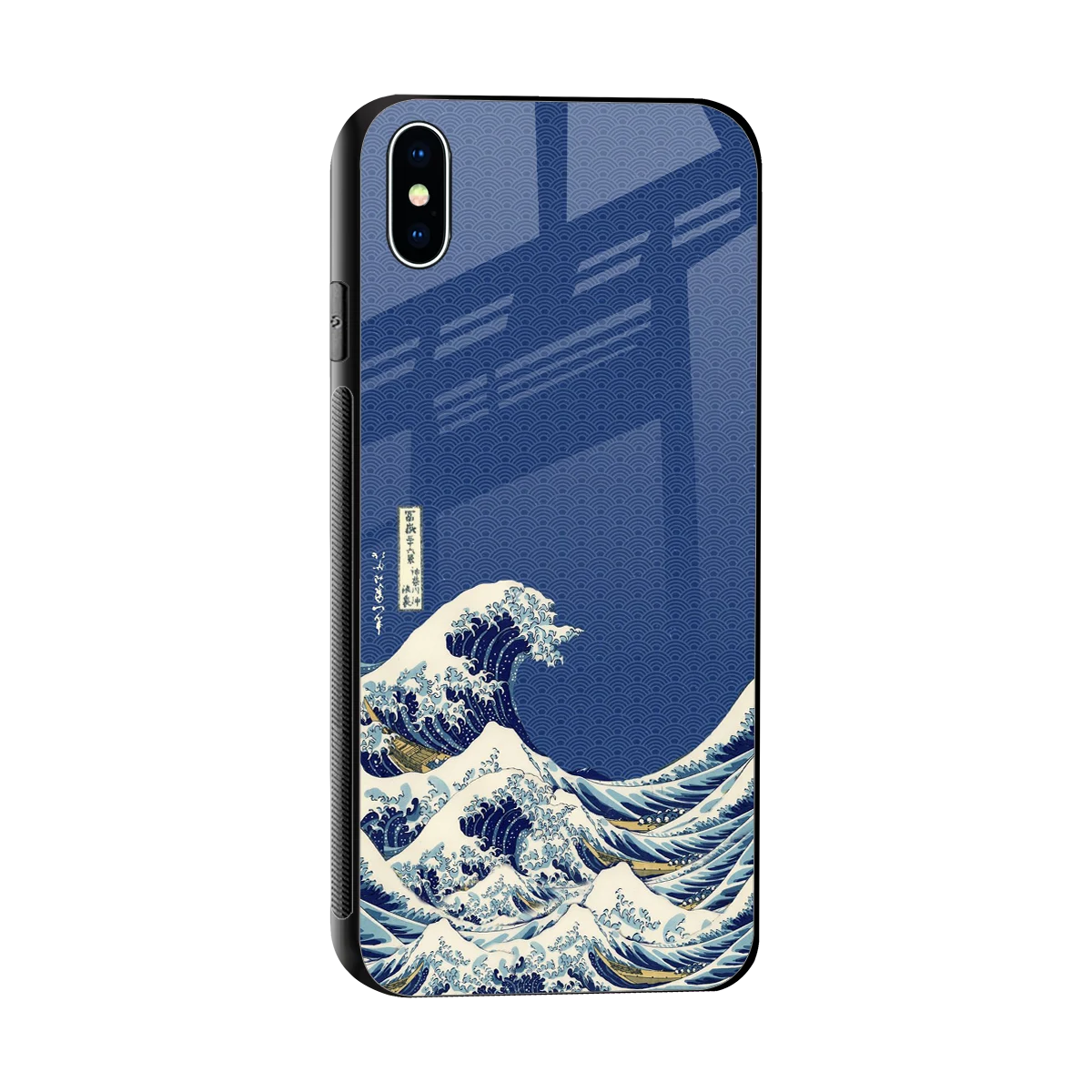 Waves sleek iphone xs max cover with tempered glass back and TPU edges