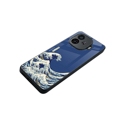 Waves stylish phone case for iqoo neo 10r 5g | glossy glass and slim fit