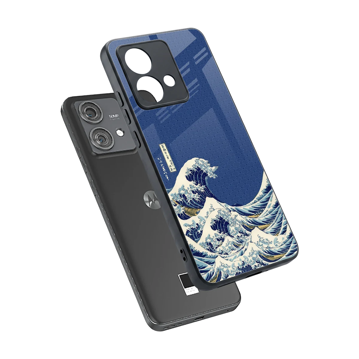 Waves sleek motorola edge 40 neo 5g cover with tempered glass back and TPU edges