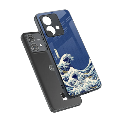 Waves sleek motorola edge 40 neo 5g cover with tempered glass back and TPU edges
