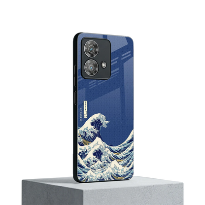 Waves motorola edge 40 neo 5g mobile cover | shockproof glass phone case