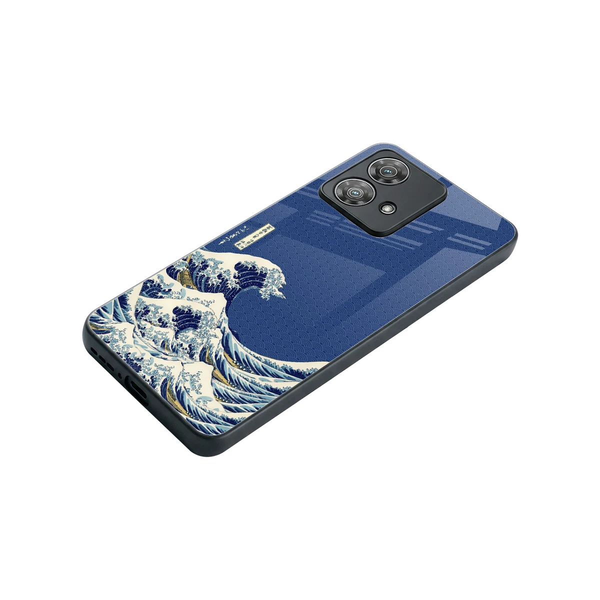 Waves stylish phone case for motorola edge 40 neo 5g | glossy glass and slim fit