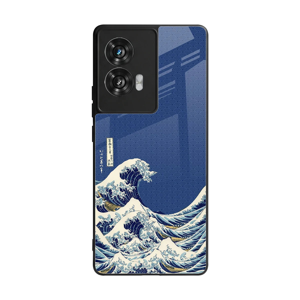 Waves back phone cover | glass case for motorola edge 50 fusion