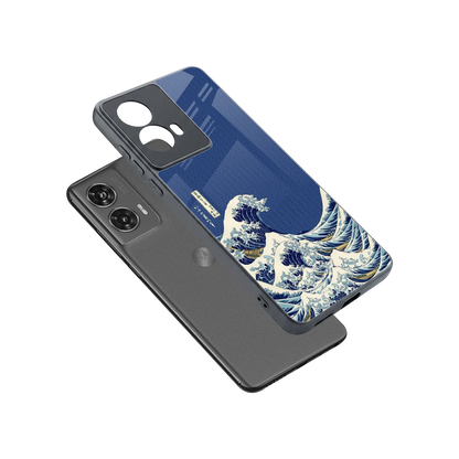 Waves sleek motorola edge 50 fusion cover with tempered glass back and TPU edges