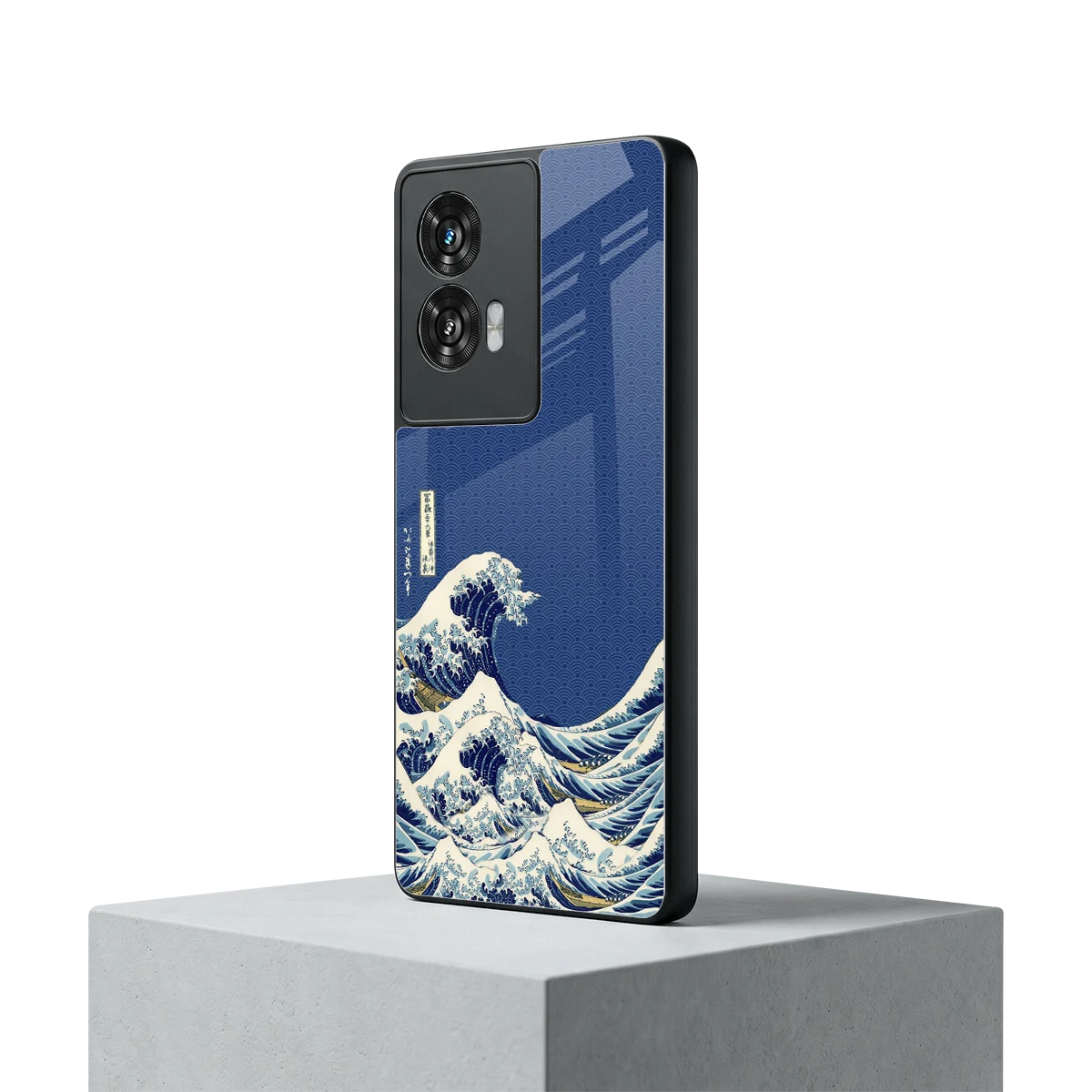 Waves motorola edge 50 fusion mobile cover | shockproof glass phone case