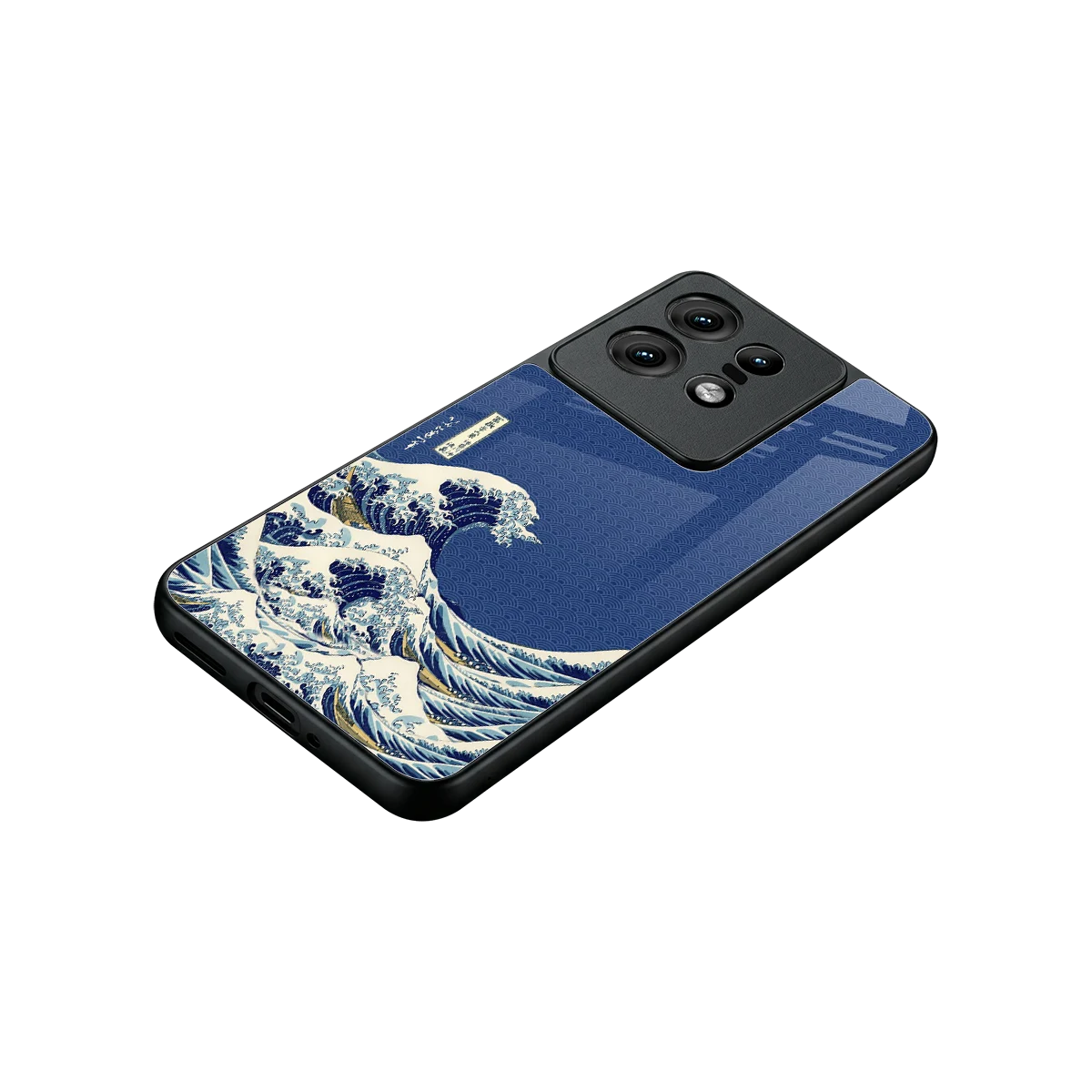 Waves stylish phone case for motorola edge 50 pro | glossy glass and slim fit