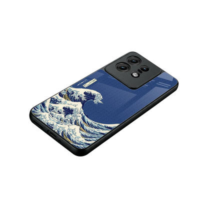Waves stylish phone case for motorola edge 50 pro | glossy glass and slim fit