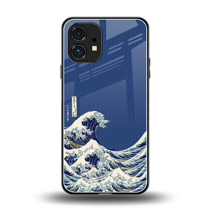Waves back phone cover | glass case for nothing phone 1