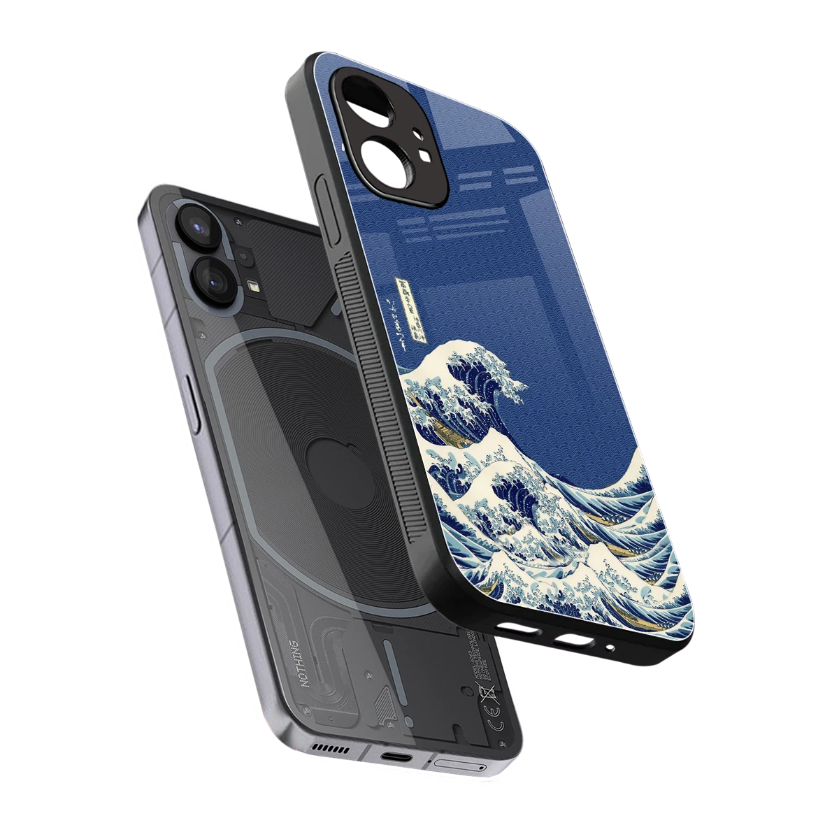 Waves sleek nothing phone 1 cover with tempered glass back and TPU edges