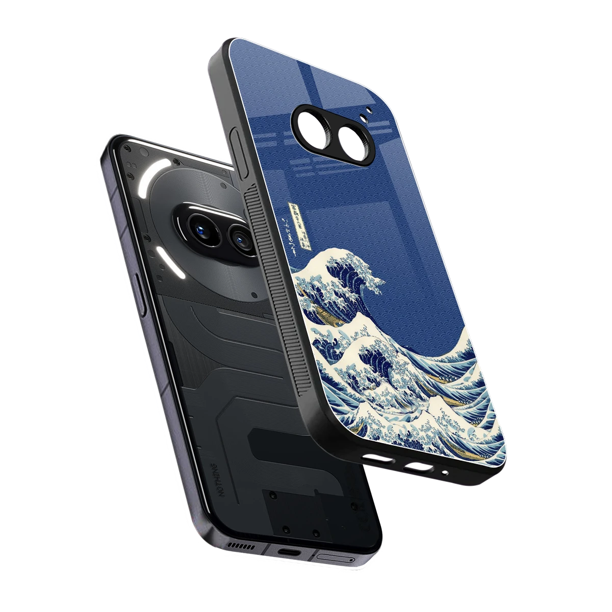 Waves sleek nothing phone 2a cover with tempered glass back and TPU edges