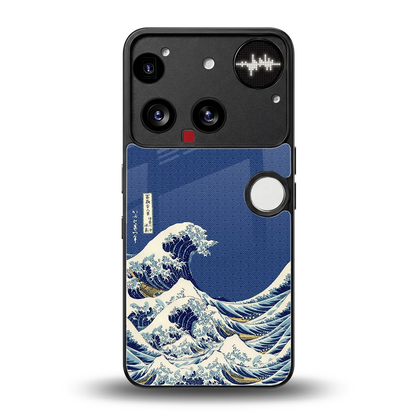 Waves back phone cover | glass case for nothing phone 3