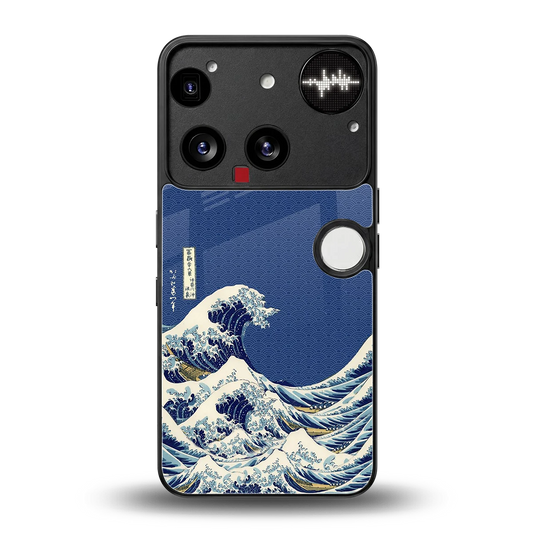 Waves back phone cover | glass case for nothing phone 3