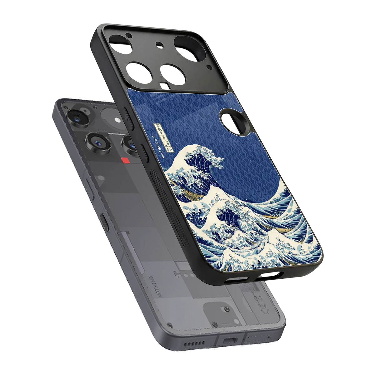 Waves sleek nothing phone 3 cover with tempered glass back and TPU edges