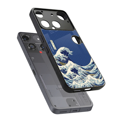 Waves sleek nothing phone 3 cover with tempered glass back and TPU edges