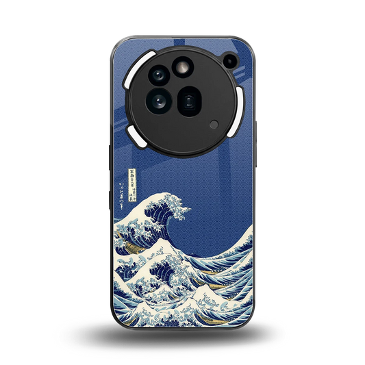 Waves back phone cover | glass case for nothing phone 3a pro