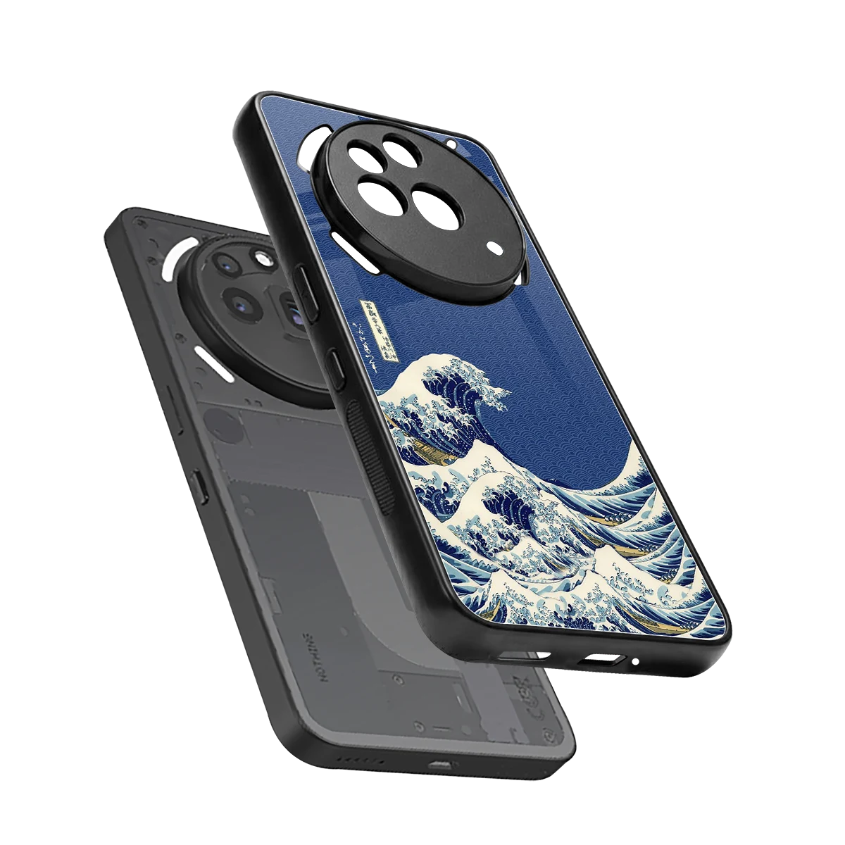 Waves sleek nothing phone 3a pro cover with tempered glass back and TPU edges