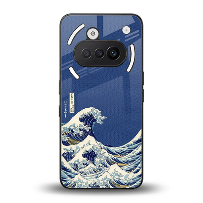 Waves back phone cover | glass case for nothing phone 3a