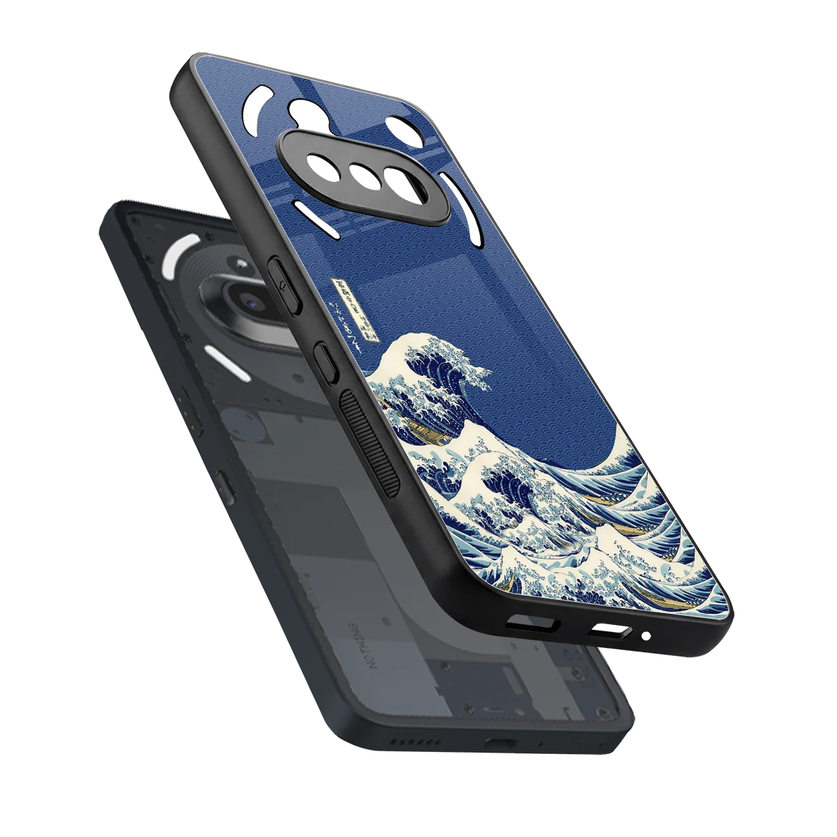 Waves sleek nothing phone 3a cover with tempered glass back and TPU edges