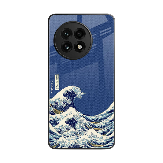 Waves back phone cover | glass case for oneplus 13r