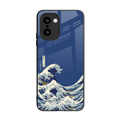 Waves back phone cover | glass case for oneplus 15r