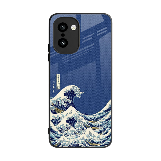 Waves back phone cover | glass case for oneplus 15r