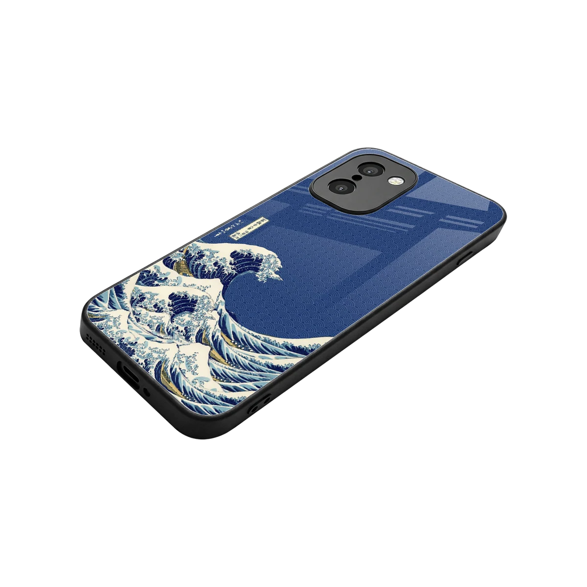 Waves stylish phone case for oneplus 15r | glossy glass and slim fit