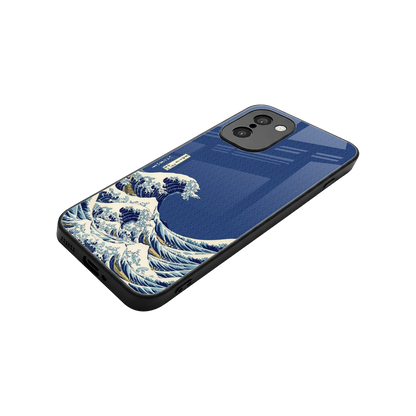 Waves stylish phone case for oneplus 15r | glossy glass and slim fit