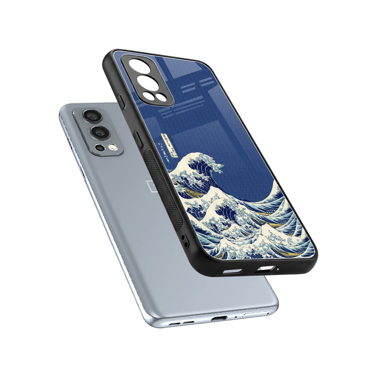 Waves sleek oneplus nord 2 cover with tempered glass back and TPU edges