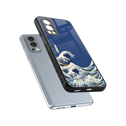 Waves sleek oneplus nord 2 cover with tempered glass back and TPU edges