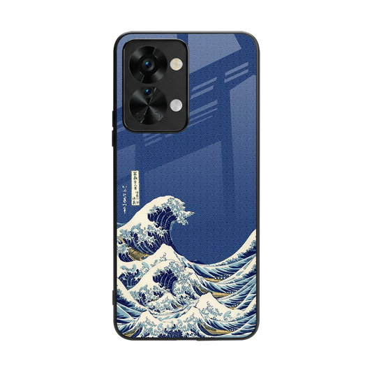 Waves back phone cover | glass case for oneplus nord 2t
